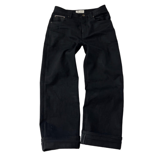 Jet Black Selvedge Denim - PREORDER